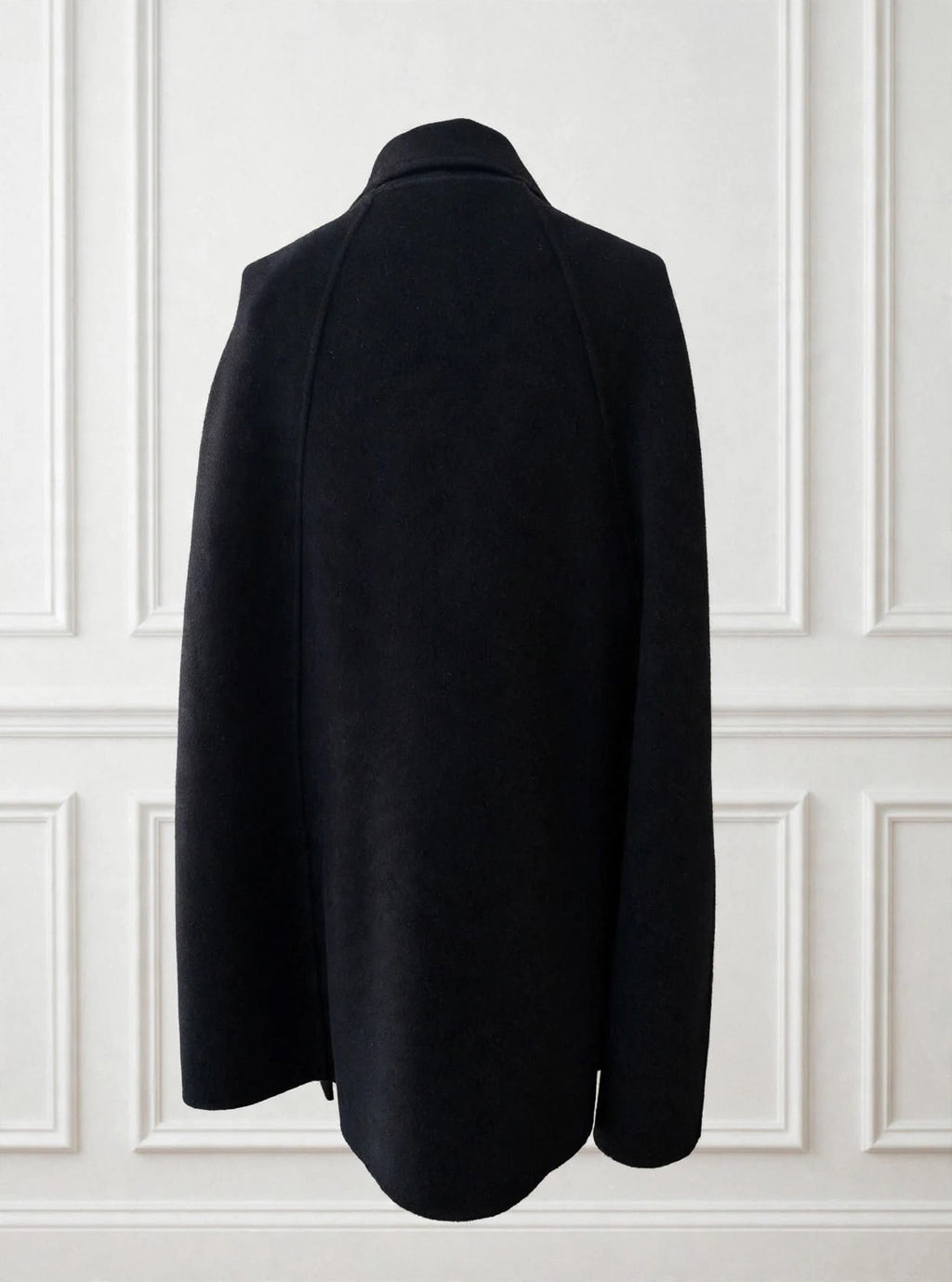 Black Cape with Removable Capelet