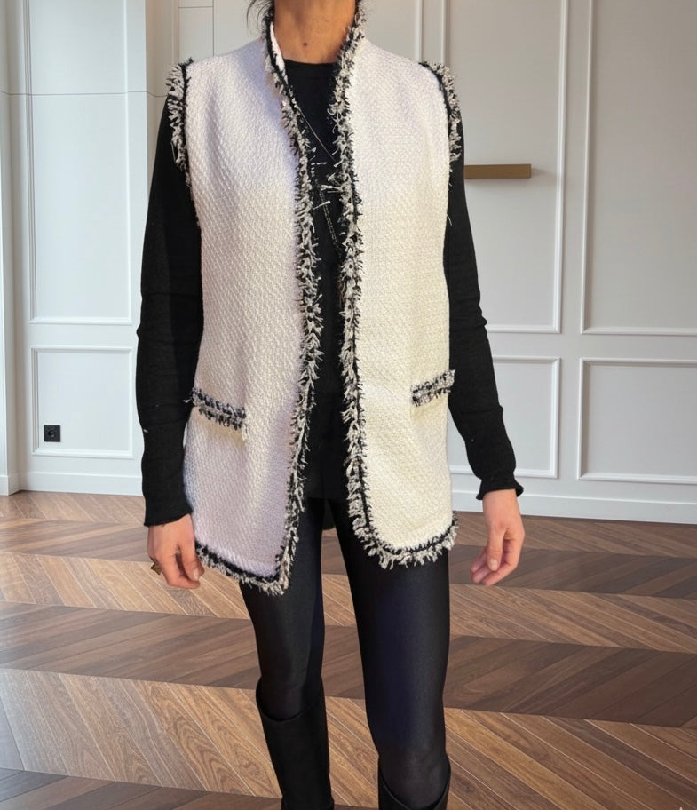 White waistcoat tweed