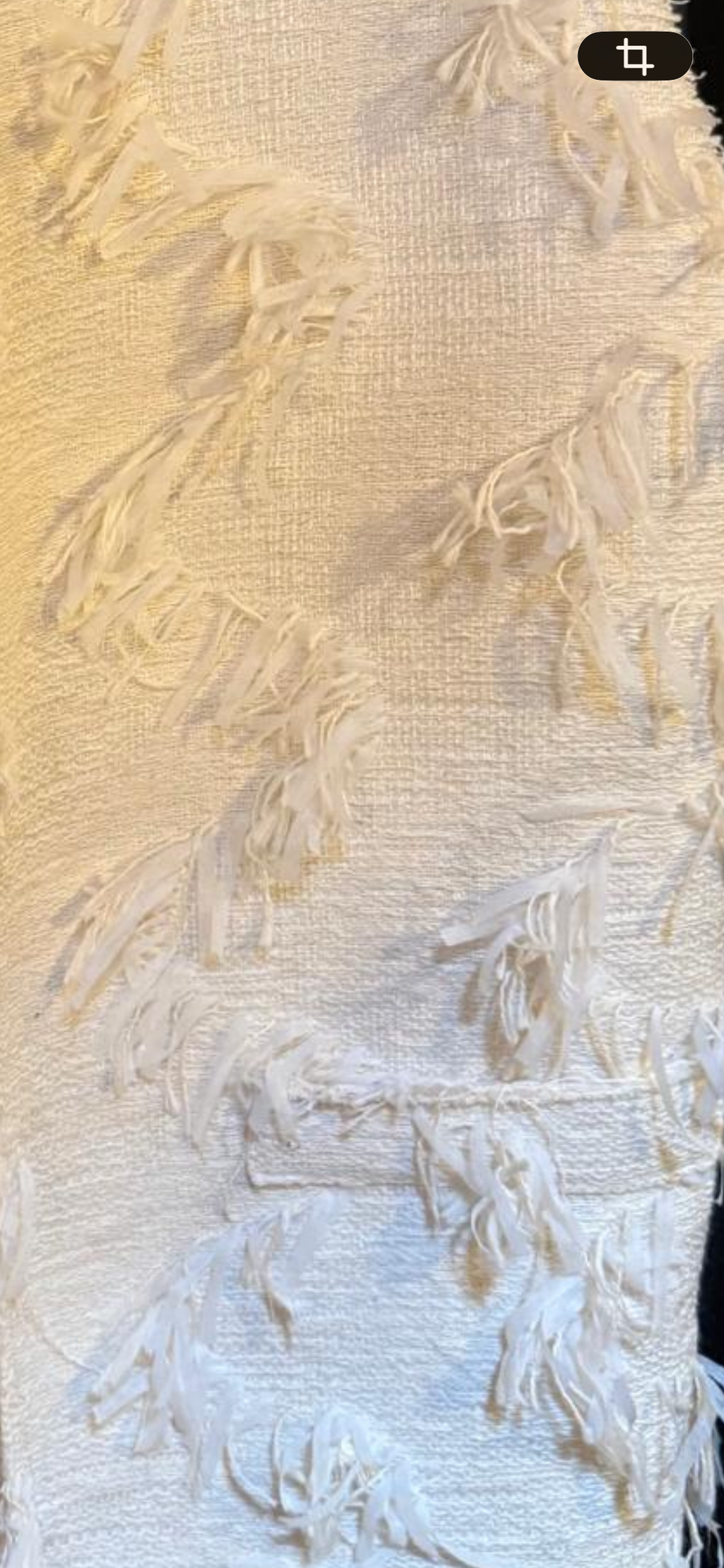 Ivory fringed waistcoat tweed