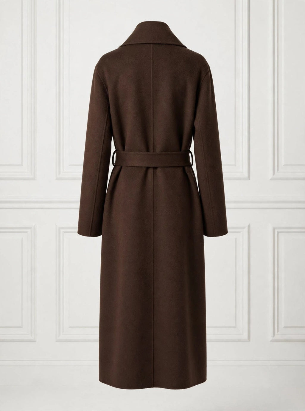Brown wrap coat with belt