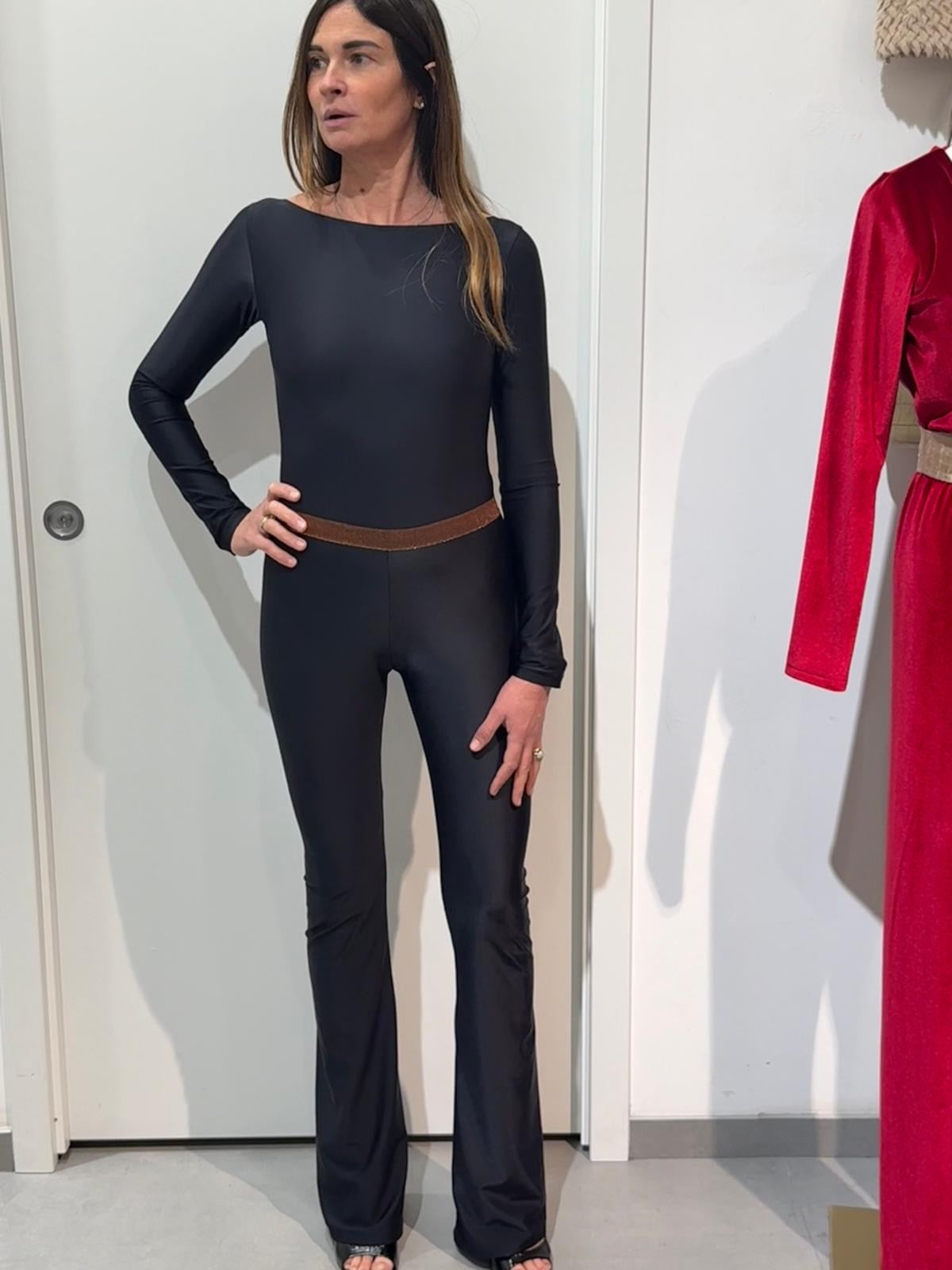 MALACHITE Jumpsuit bronze waistband