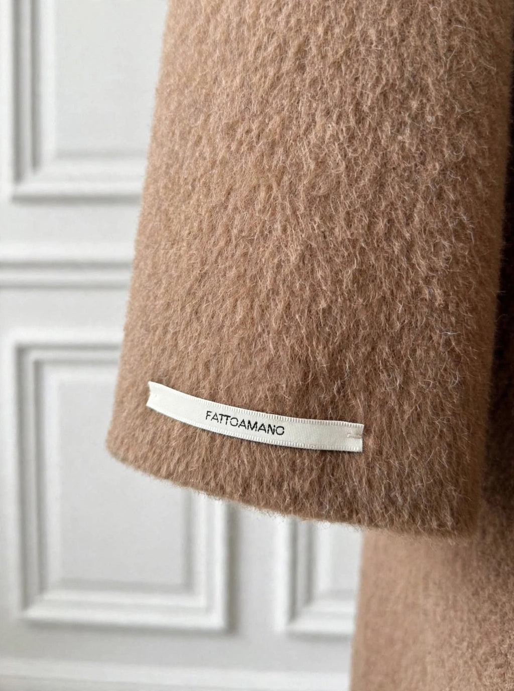 Over double-breasted coat camel
