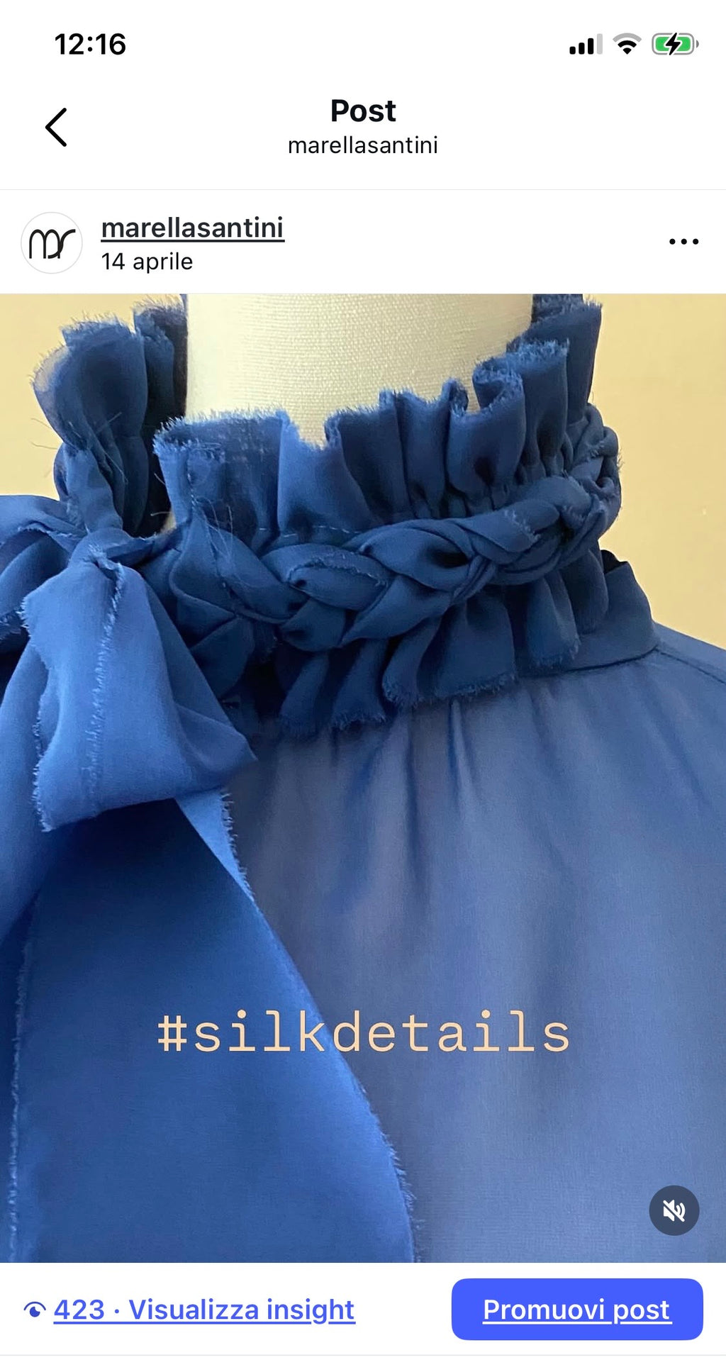 MSCM-VIII Silk blouse with tailored braided neckline