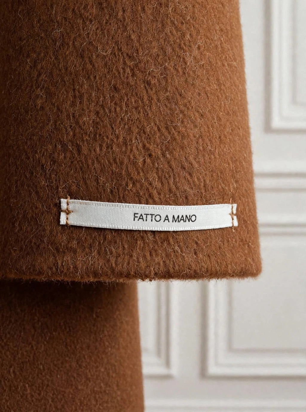 Rust wrap coat with belt