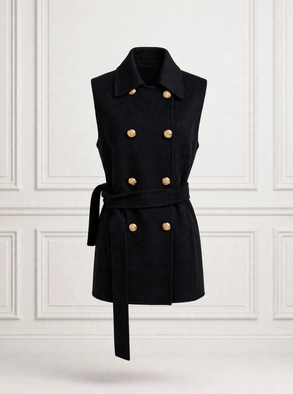 Black Cape with Removable Capelet
