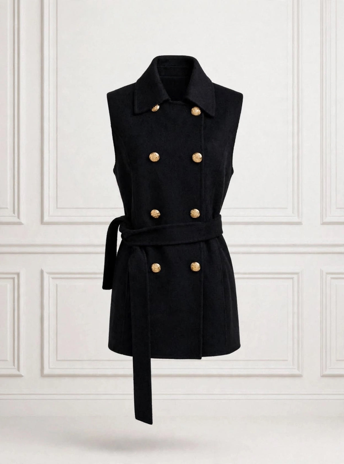 Black Cape with Removable Capelet