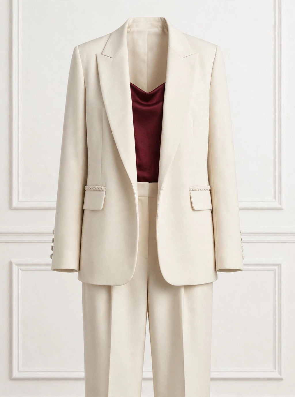 White blazer with brands
