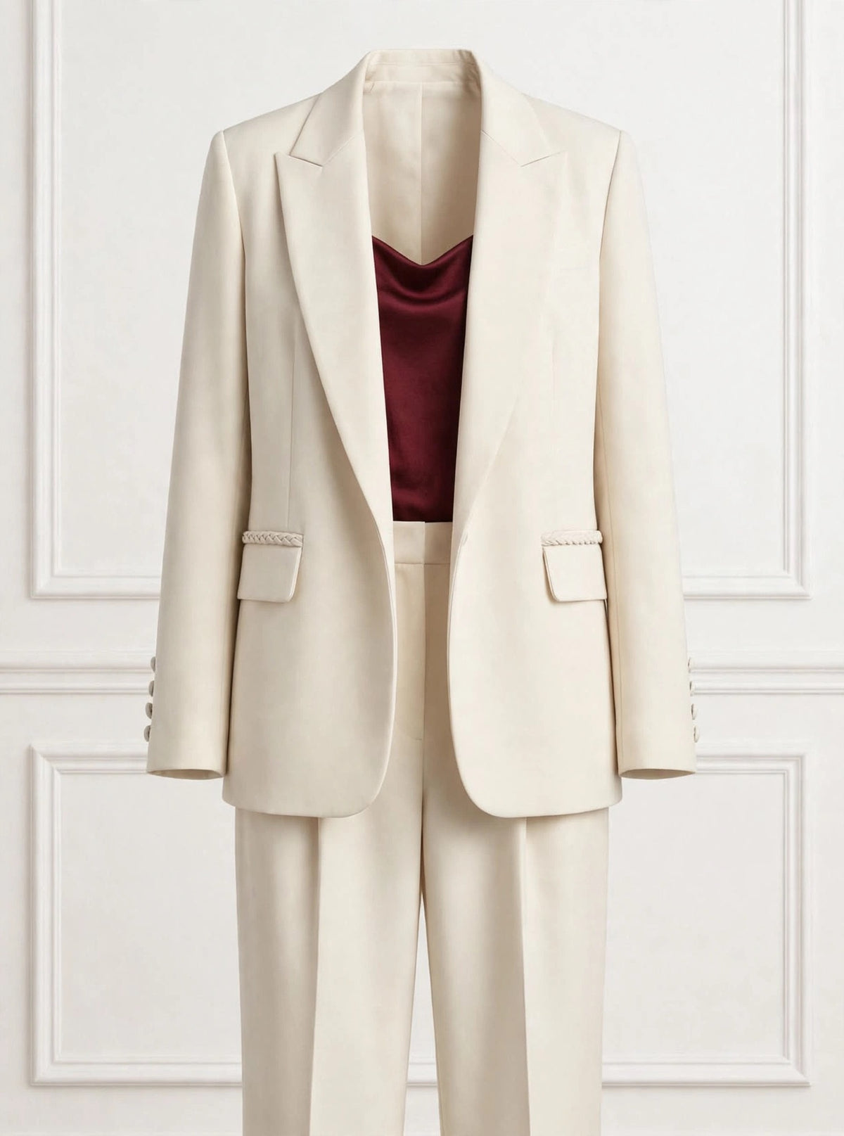 White blazer with brands