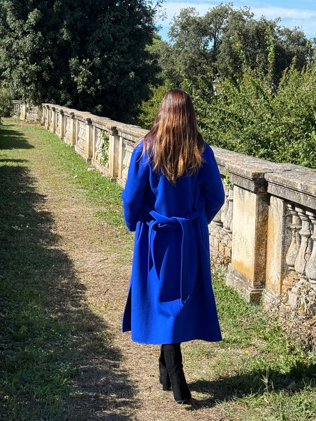 China blue wool coat limited edition