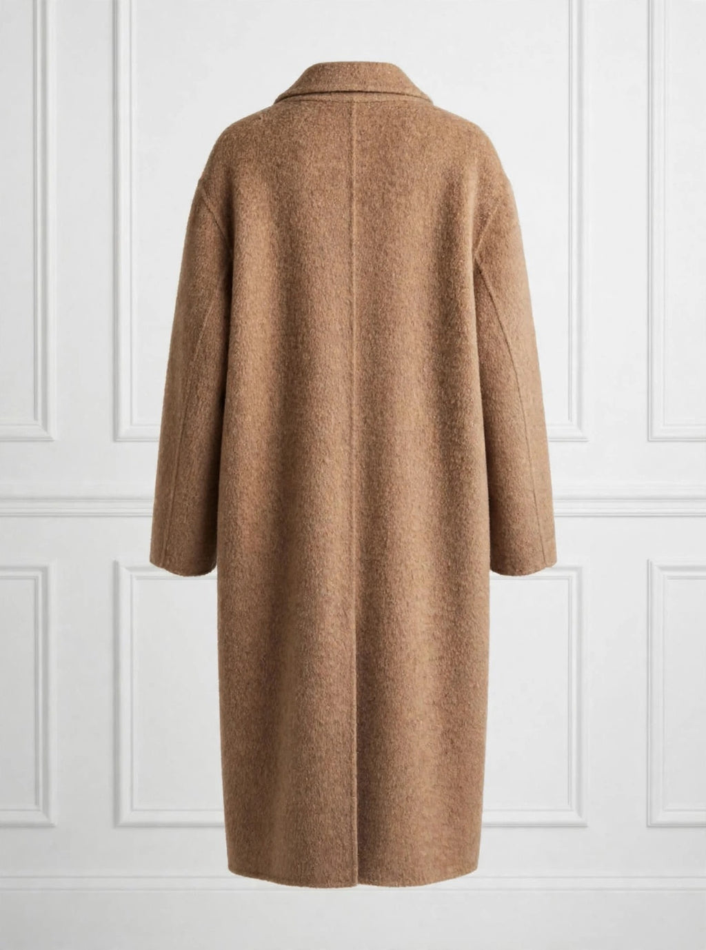 Over double-breasted coat camel