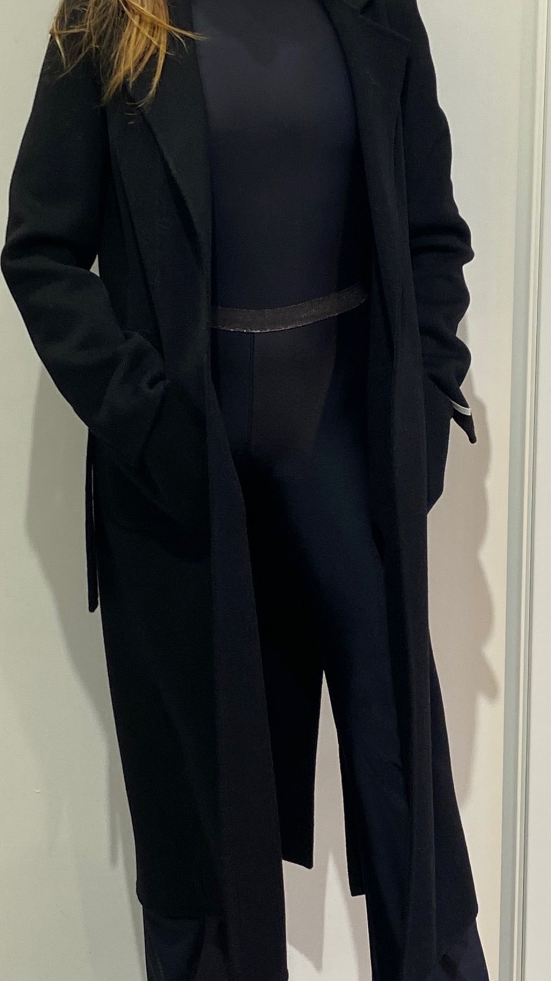Black wool coat limited edition