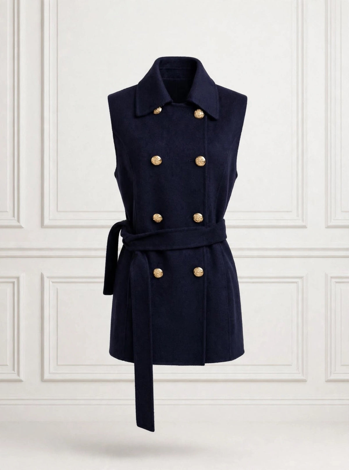 Blue navy Cape with Removable Capelet